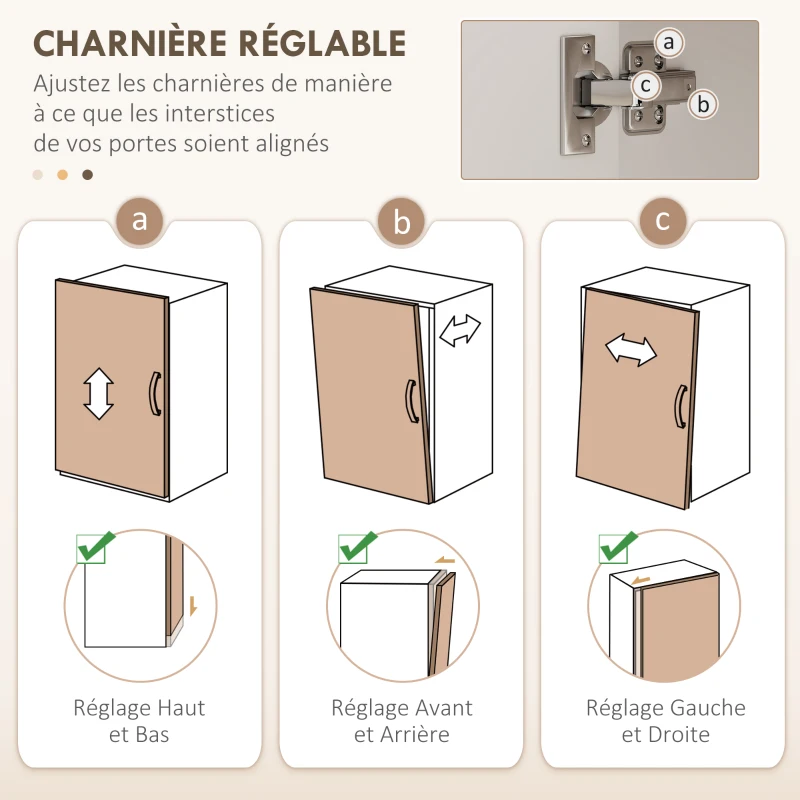 HOMCOM Meuble micro onde, buffet cuisine avec placard tiroir étagère supérieur, 60 x 40 x 131 cm chêne et blanc