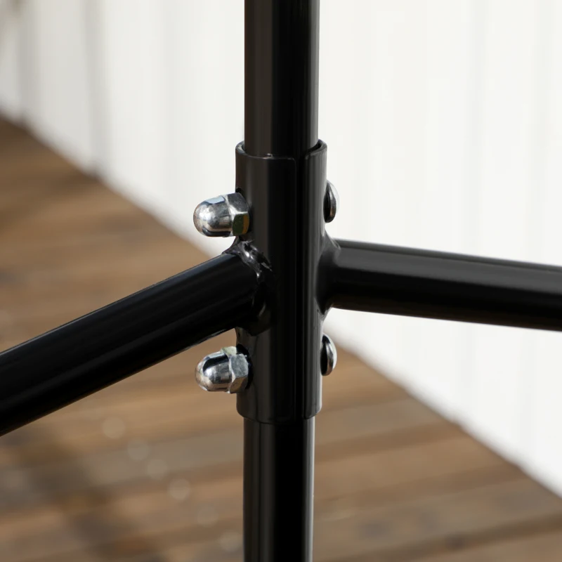 HOMCOM Heavy Duty 5Ft Clothes Hanging Rack-Black