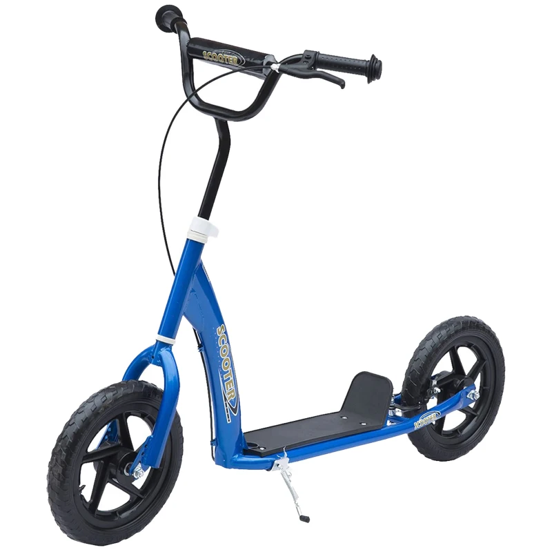 HOMCOM kinderstep scooter step stadsscooter kinderscooter kickboard 12 inch blauw 120 x 52 x 80-88 cm(m-11)