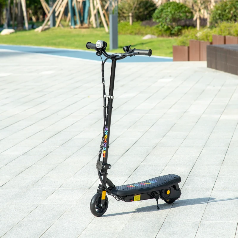 HOMCOM Trottinette électrique 120 W pliable pour enfant 7-14 ans 12 Km/h max. autonomie 10 Km max. noir