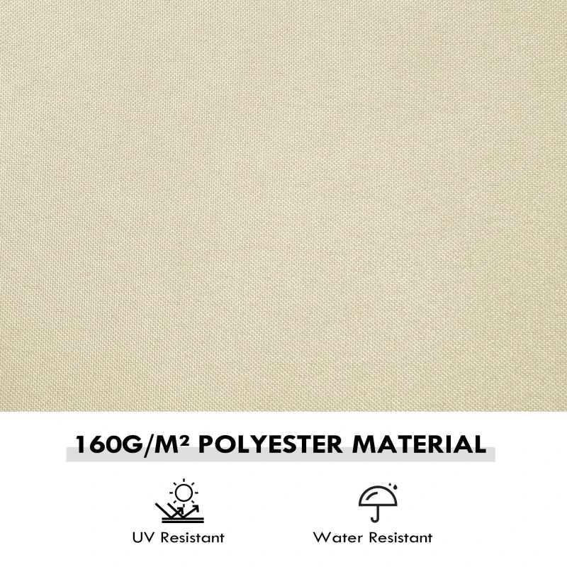 Outsunny Panele boczne do pawilonu, 4 elementy do ogrodowego namiotu, z zamkiem błyskawicznym, 3 x 4 m, kremowe