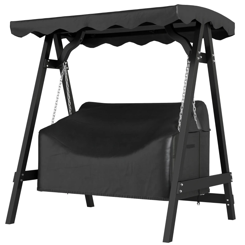 Outsunny Husă pentru leagăn de grădină 2 locuri, husă de protecție impermeabilă, rezistentă la vânt și la UV, material Oxford 420D