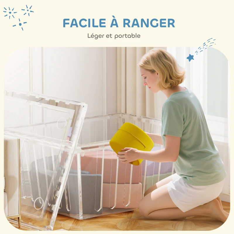 AIYAPLAY Parcours motricité bébé module motricité bébé 7 pièces avec housse lavable 107 x 107 x 30 cm multicolore