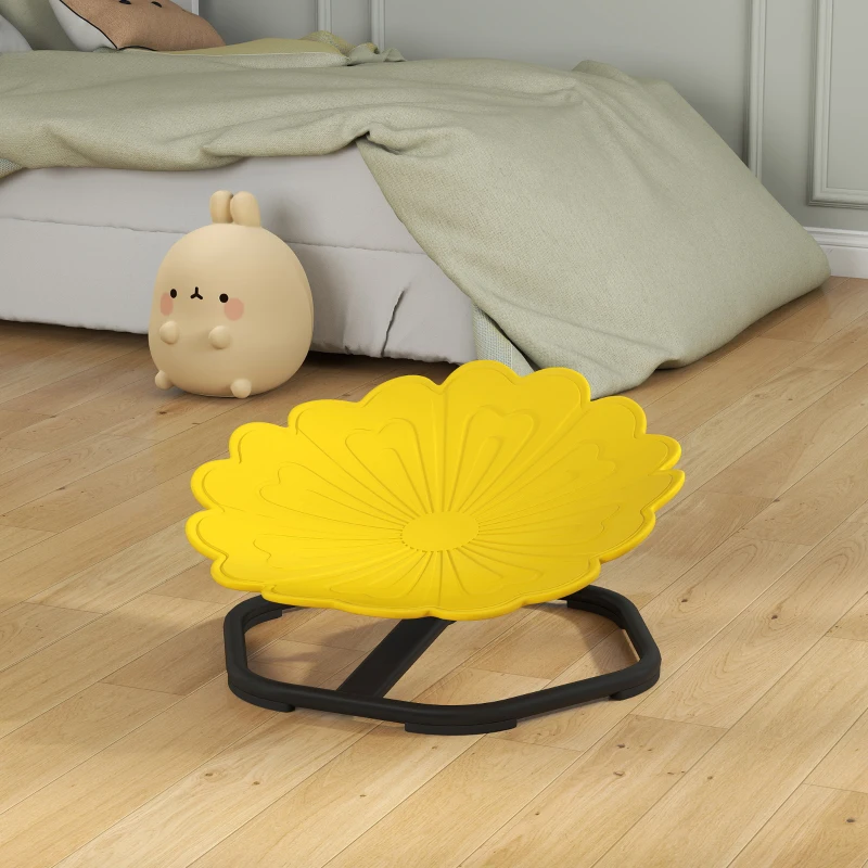 AIYAPLAY Chaise pivotante sensorielle pour enfant, siège pivotant pour l'entraînement de l'équilibre et de la coordination, jaune