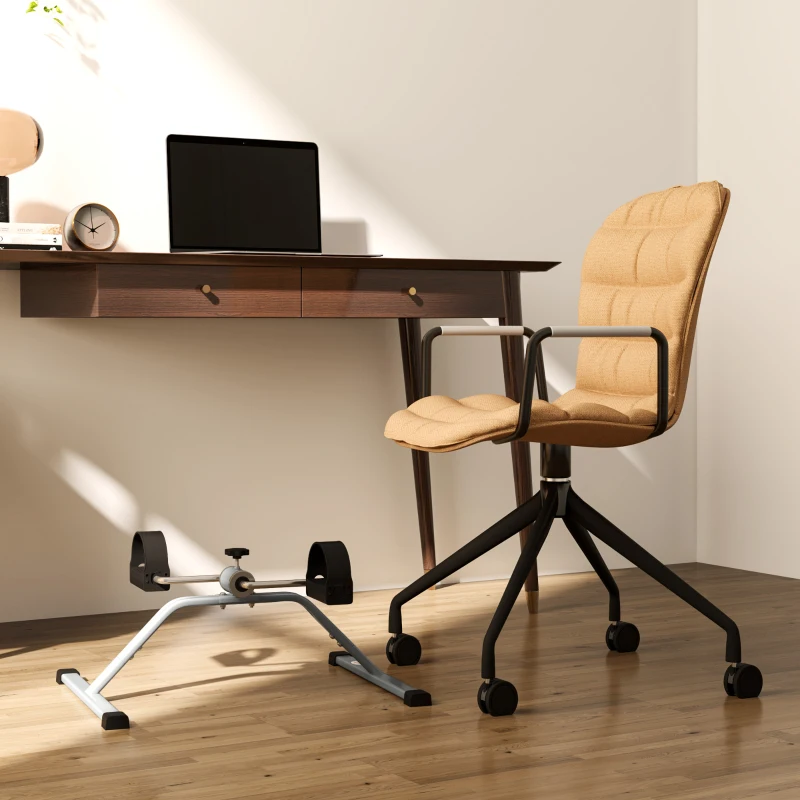 HOMCOM Mini vélo d'appartement pour la maison et bureau, vélo d'exercice à pédales, portable, 40 x 53 x 29 cm, gris