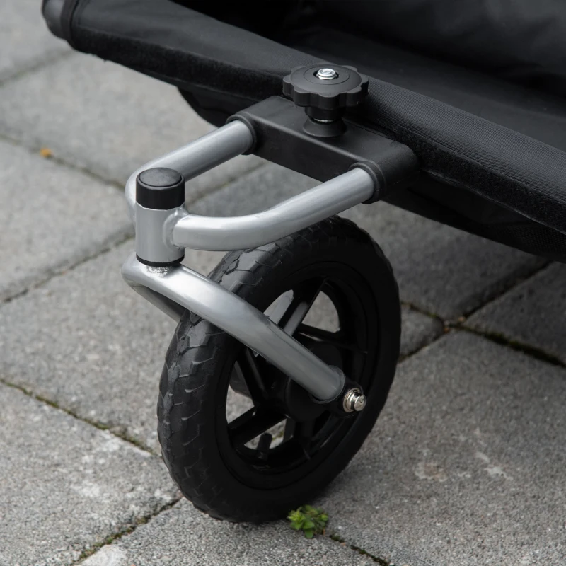 HOMCOM Remorca pentru bicicleta pentru copii 2 in 1, centura in 5 puncte, geanta de depozitare, reflector, steag, galben(m-16)