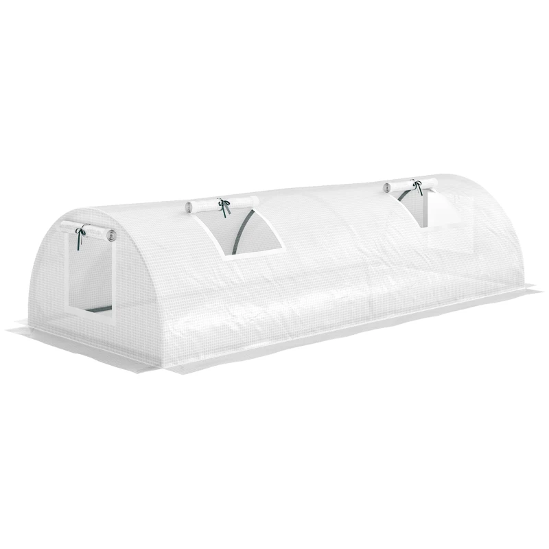 Outsunny Szklarnia z oknem, okrągły dach, odporna na zimę, folia