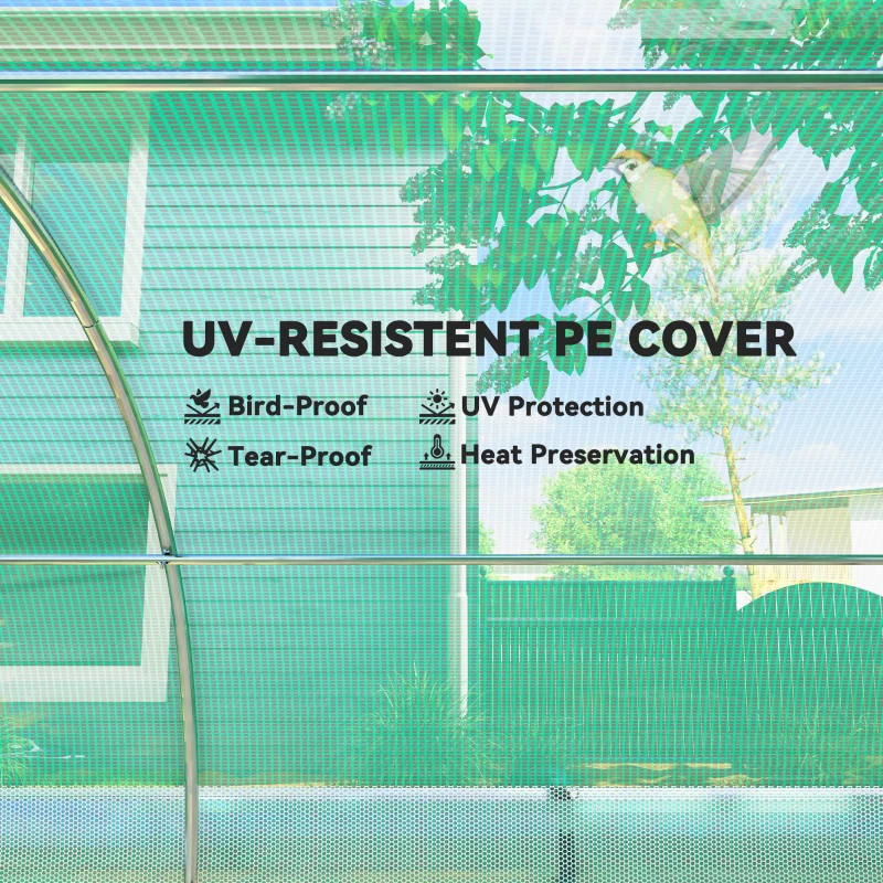 Szklarnia 6 x 3 x 2 m, folia, 12 okien, drzwi rolowane