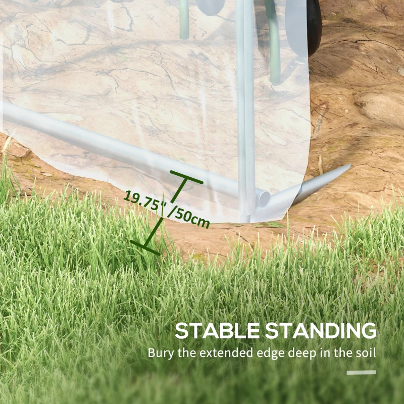 Outsunny Folienowe szklarni 3x2x1,95 m, wiatroodporna, na pomidory