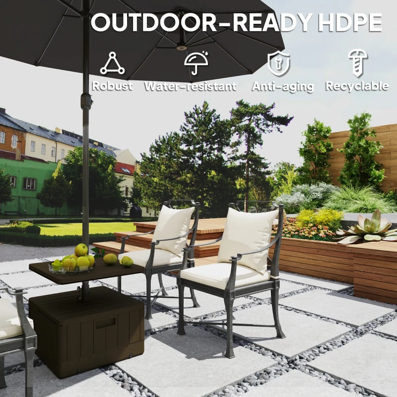 Stojak na parasol 3 w 1, 80 kg, do napełnienia i sadzenia