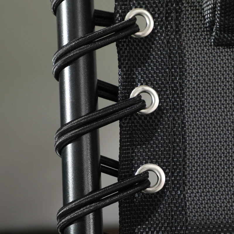 Outsunny Leżak składany, regulowane 5-pozycyjne oparcie, poduszka, wałek, do 120 kg, Stal, szary, 58 x 189 x 32,5 cm