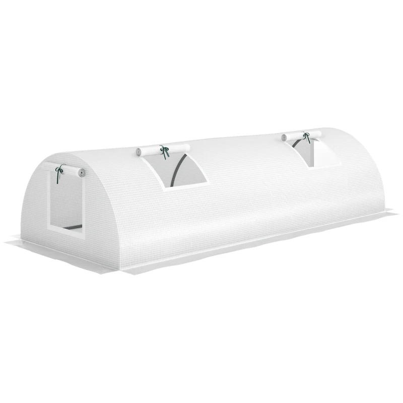 Outsunny Szklarnia z oknem, okrągły dach, odporna na zimę, folia