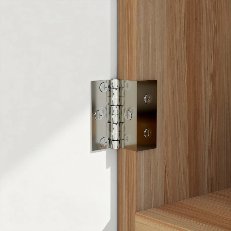 HOMCOM Armoire murale salle de bain avec miroir ovale 45 x 90 cm moderne sans cadre bois naturel