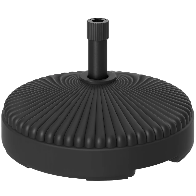 Outsunny Garden Parasol Base Holder, 28kg Sand Filled, 23kg Water Filled, Sun Umbrella Base, Φ55 x 30H cm Black