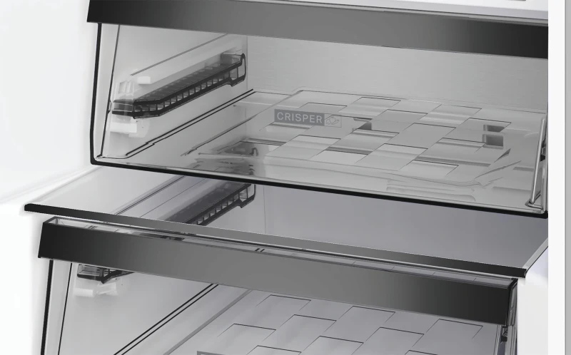 Réfrigérateur combiné - WHIRLPOOL - WHK26402XP4E - 2 portes - 355 L - 59,5 x 66,3 x 203,5 cm - Gris