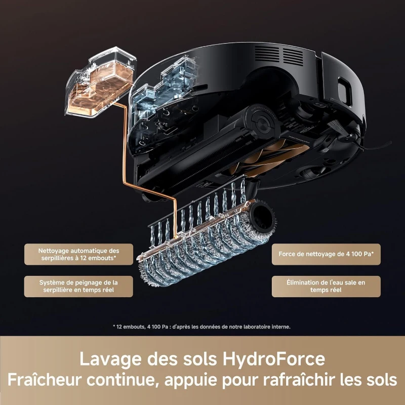 Mova Z60 Ultra Roller Complete - Aspirateur Laveur avec Technologie de Nettoyage HydroForce - 28 000Pa - DuoSolution- StepMaster 2.0