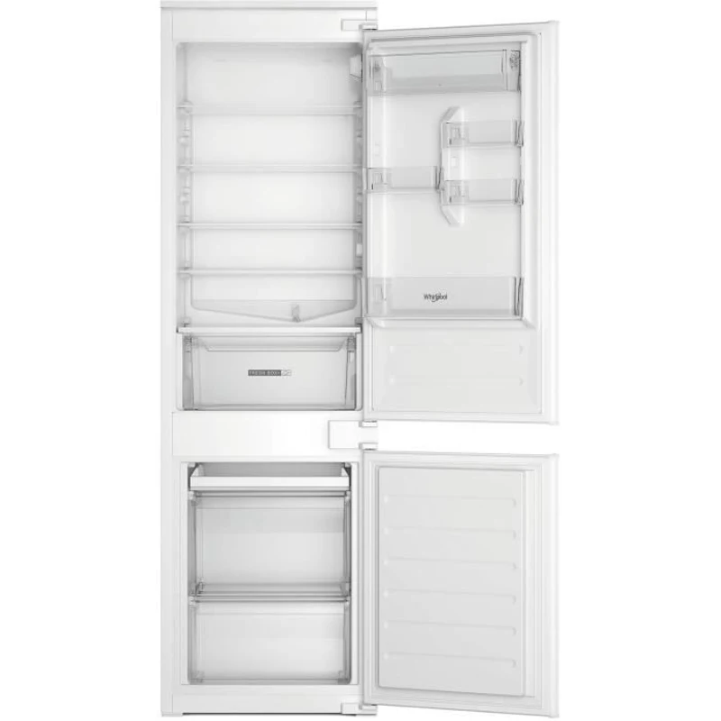 Réfrigérateur combiné - WHIRLPOOL - WHC18D071A1FR - 2 portes - Encastrable - 268 L - Classe E - 54 x 54 x 177 cm - Blanc