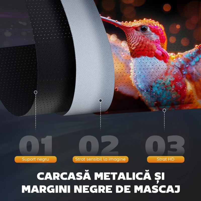 Homcom Ecran 84” Motorizat – 4K HD, Montare Perete sau Tavan