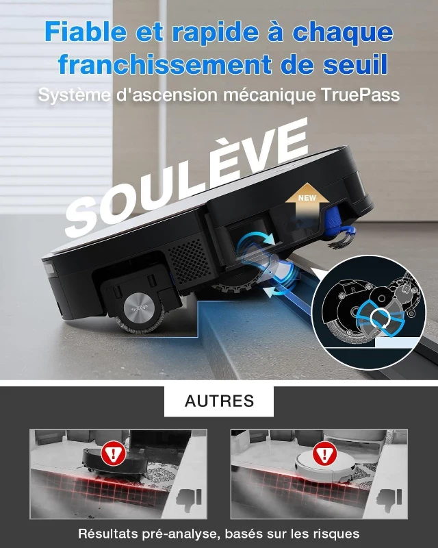 ECOVACS X11 PRO OMNI - Robot Aspirateur Laveur avec Blast - 19500 Pa - PowerBoost Ultra-Rapide - OZMO Roller 2.0 - ZeroTangle 3.0