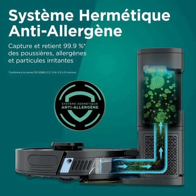 Shark Matrix Plus RV2620WAEU - Aspirateur Robot et Laveur auto-vidant 2-en-1 - Nettoie les coins et les angles - Couverture optimale