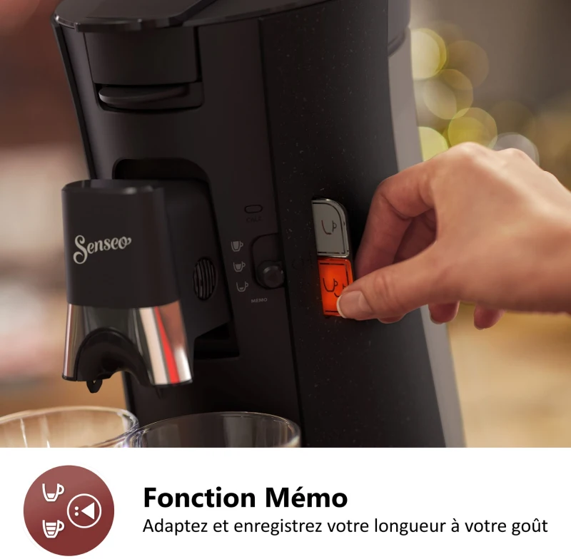 Cafetiere a dosette - PHILIPS - SENSEO - CSA240/21 - Select - Noir