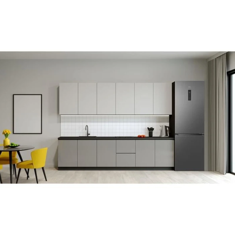 Réfrigérateur combiné - TCL - RP318BSC0 - 2 portes - Classe C - 318 L - 59,5 x 65 x 185 cm - Gris Quartz