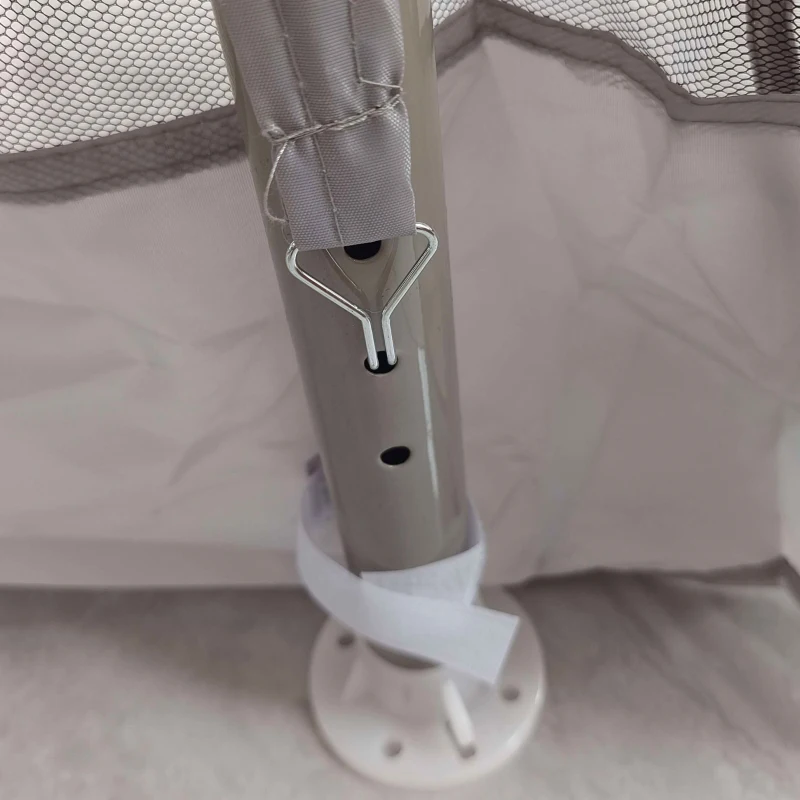 Outsunny Foisor de Gradina cu Plasa de Tantari, Foisor 3x3 m cu Acoperis Dublu si Cadru din Metal, Bej