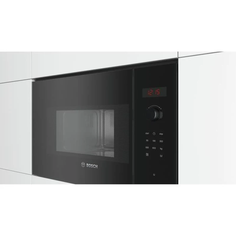 Micro-ondes simple encastrable -BOSCH SER4 - BFL523MB1F - Noir - 7 programmes auto - 38,2 x 59,4 x 31,7 cm