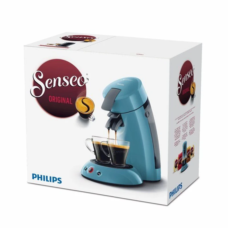 Cafetiere a dosette - PHILIPS - SENSEO - HD6553/21 - Original - Bleu Gris