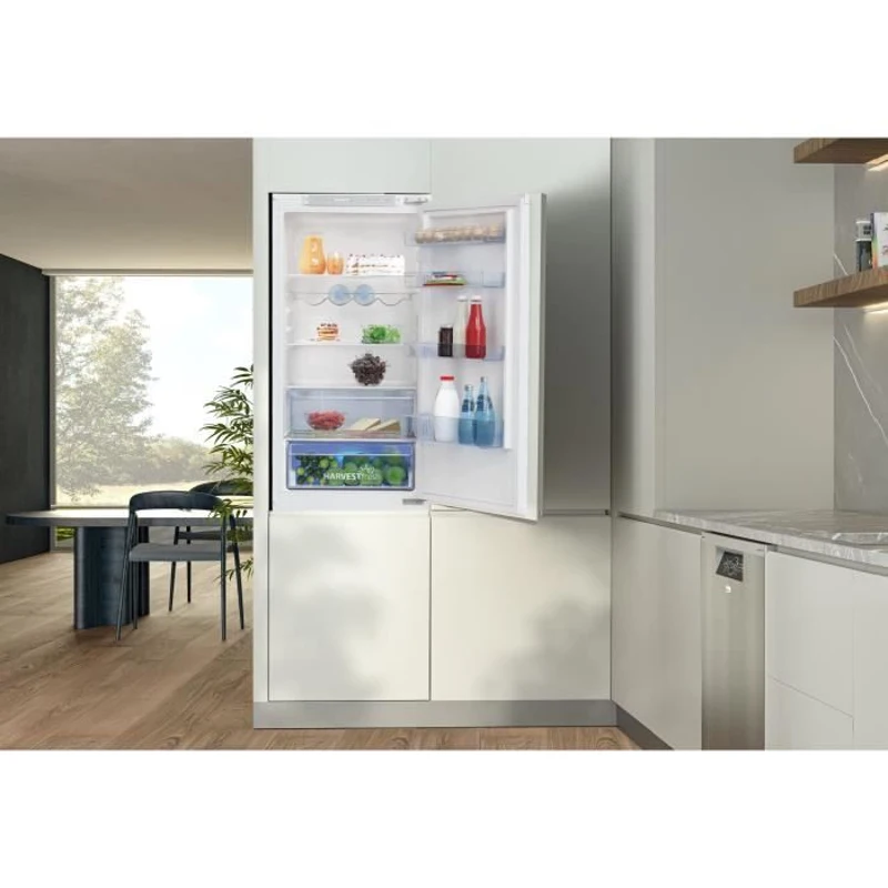 Réfrigérateur intégrable combiné BEKO BCSA285E4ZSN - 271L - Blanc