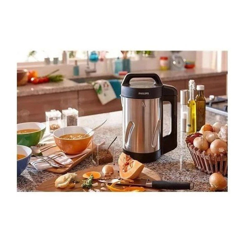 Blender chauffant pour soupe - PHILIPS - HR2203/80 - Série 3000 - 1000W - bol de 2L - Métal