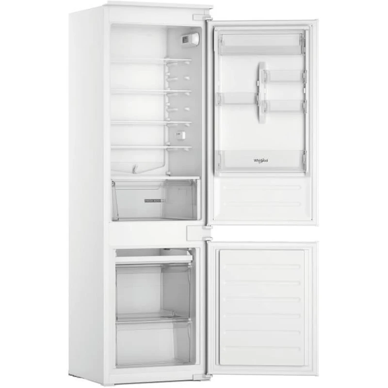Réfrigérateur combiné - WHIRLPOOL - WHC18D071A1FR - 2 portes - Encastrable - 268 L - Classe E - 54 x 54 x 177 cm - Blanc