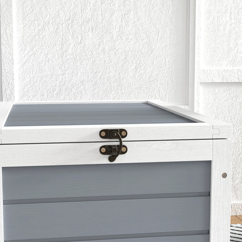 PawHut Maison enclos cage pour petit animal tortue avec 2 espaces support de lampe 81 x 48 x 31,5 cm gris