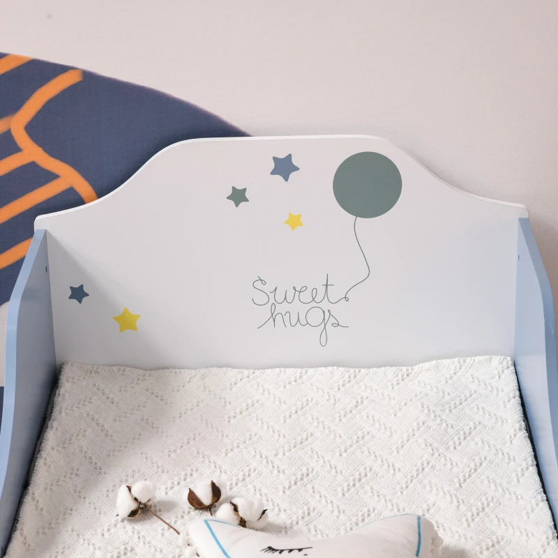 Homcom Pat Copii +3 Ani – Model Jos, Laturi Albastre & Albe