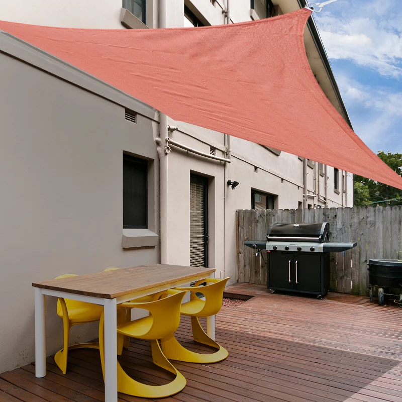 Outsunny Voile d'ombrage rectangulaire 3 x 4 m polyéthylène Haute densité Protection UV Avec sac de rangement - Coloris beige