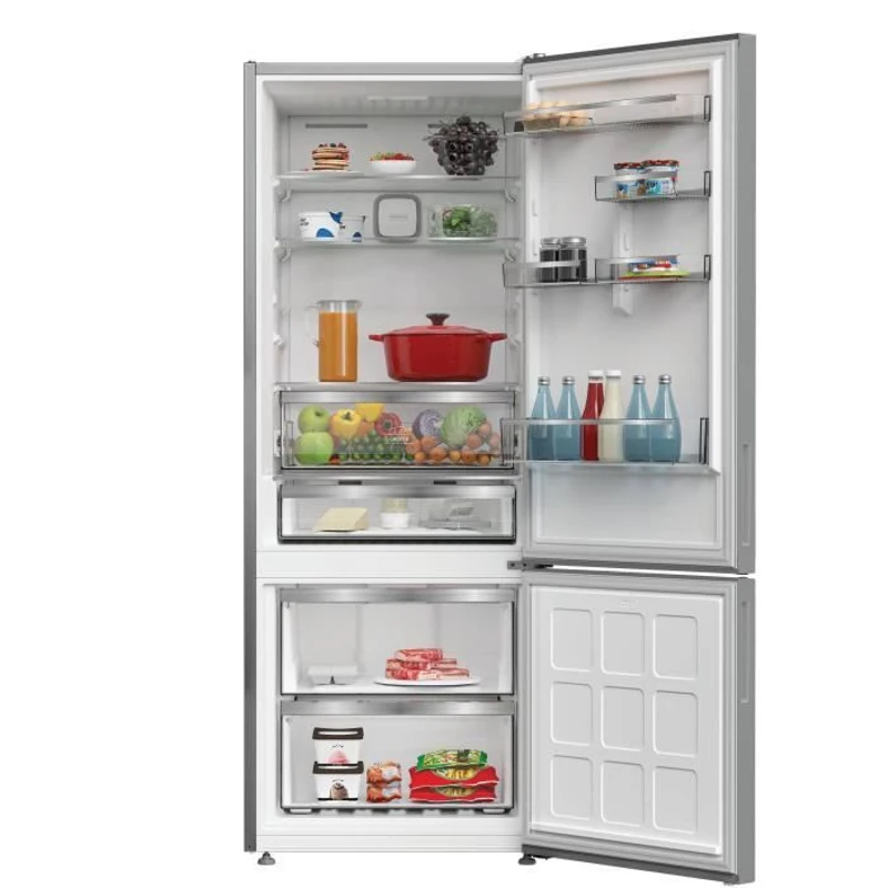 Réfrigérateur combiné - HOTPOINT - HPAK26472XP4E - Classe E - 475 L - 70 x 74,5 x 187 cm - Inox