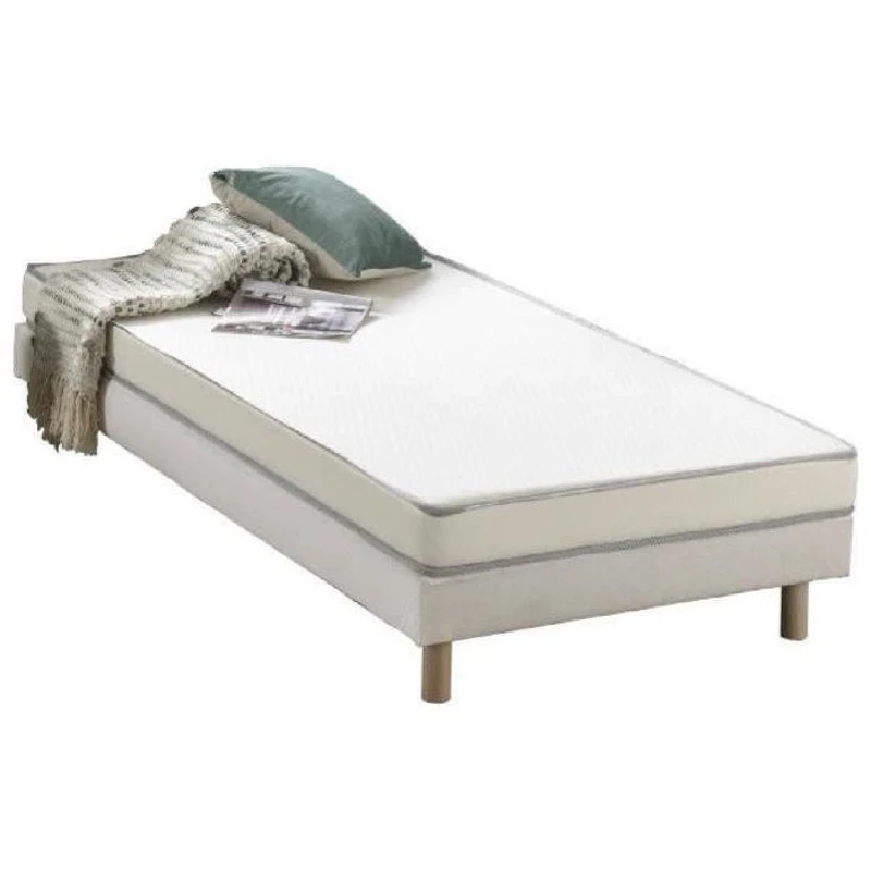 Matelas mousse 90 x 200 cm - DEKO DREAM Kietoa - Confort ferme - Epaisseur 12 cm - Livré roulé