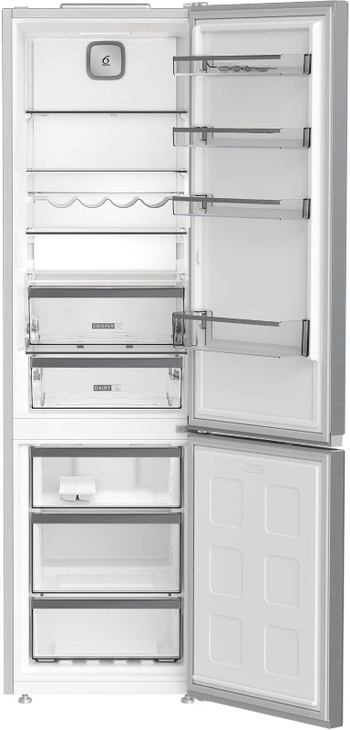 Réfrigérateur combiné - WHIRLPOOL - WHK26402XP4E - 2 portes - 355 L - 59,5 x 66,3 x 203,5 cm - Gris