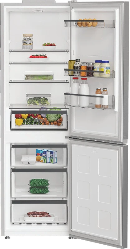 Réfrigérateur combiné - WHIRLPOOL - WHKH1361XP4E - 2 portes - 325 L - 59,5 x 66,3 x 186,5 cm - Gris