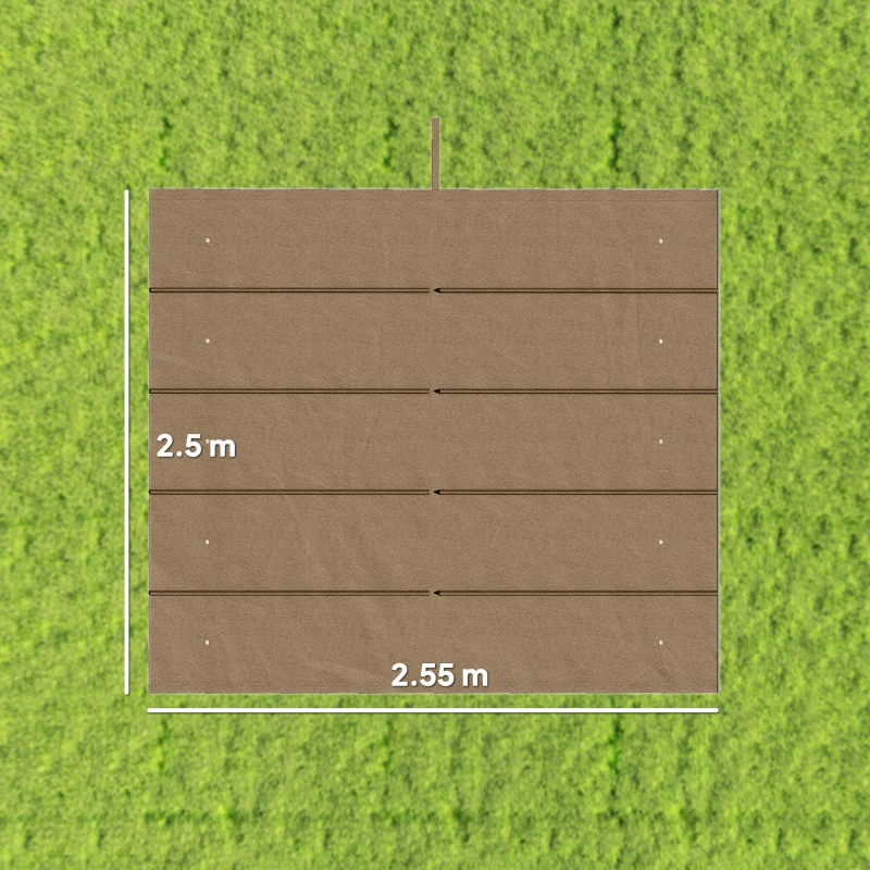 Outsunny Tettuccio di Ricambio per Gazebo 3x3 m con 10 Fori di Drenaggio Grigio