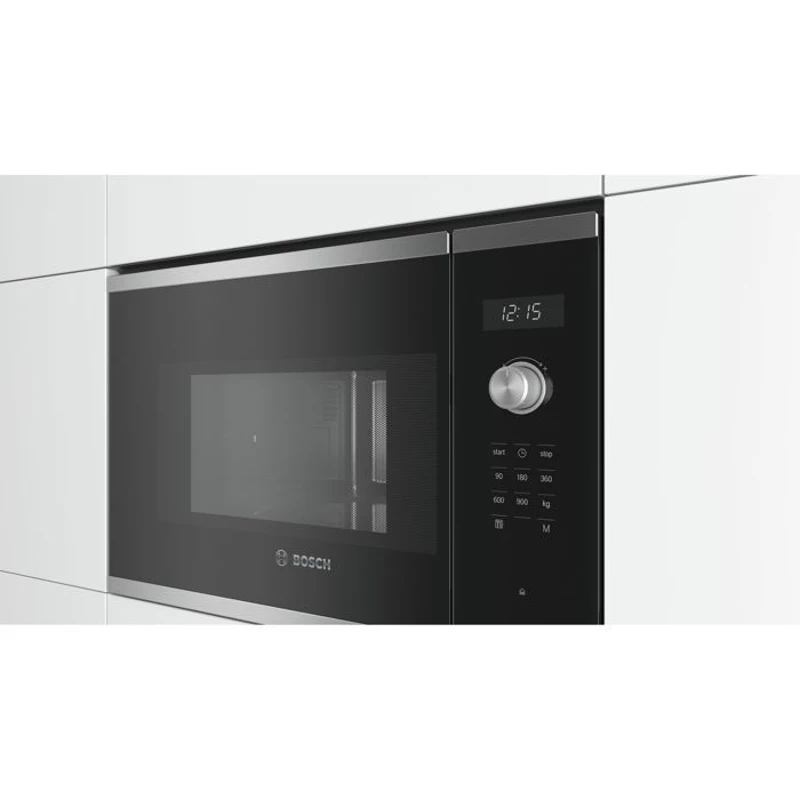 Micro-ondes encastrable - BOSCH Série 6 - BFL554MS0 - Noir / Inox - 59,4 x 38,8 x 38,3 cm