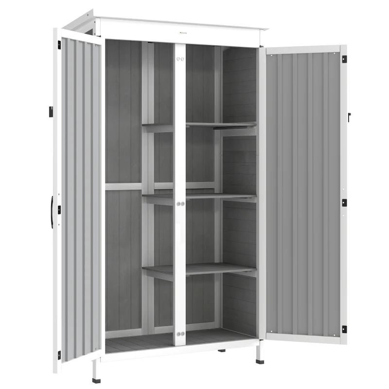 Outsunny Armoire d'Extérieur Porte-Outils avec 3 Étagères Amovibles