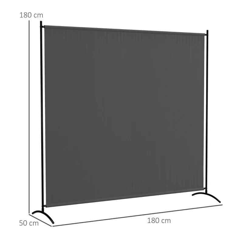 Outsunny Paravent Extérieur à Panneau Unique, Séparateur de Pièce de 180H cm avec Protection UV30+, Gris Foncé