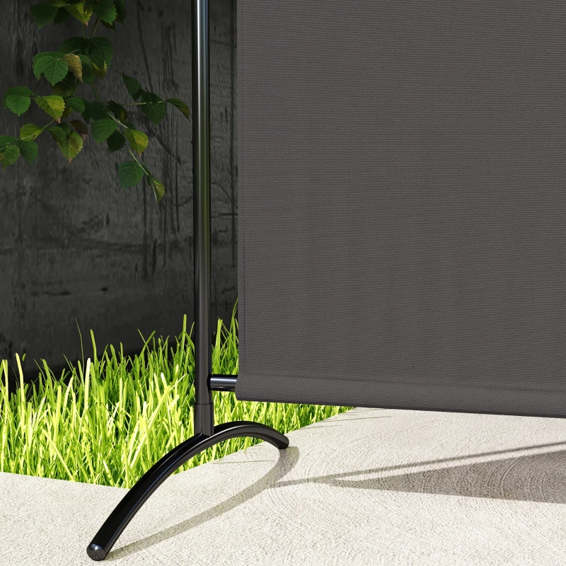 Outsunny Paravent Extérieur à Panneau Unique, Séparateur de Pièce de 180H cm avec Protection UV30+, Gris Foncé