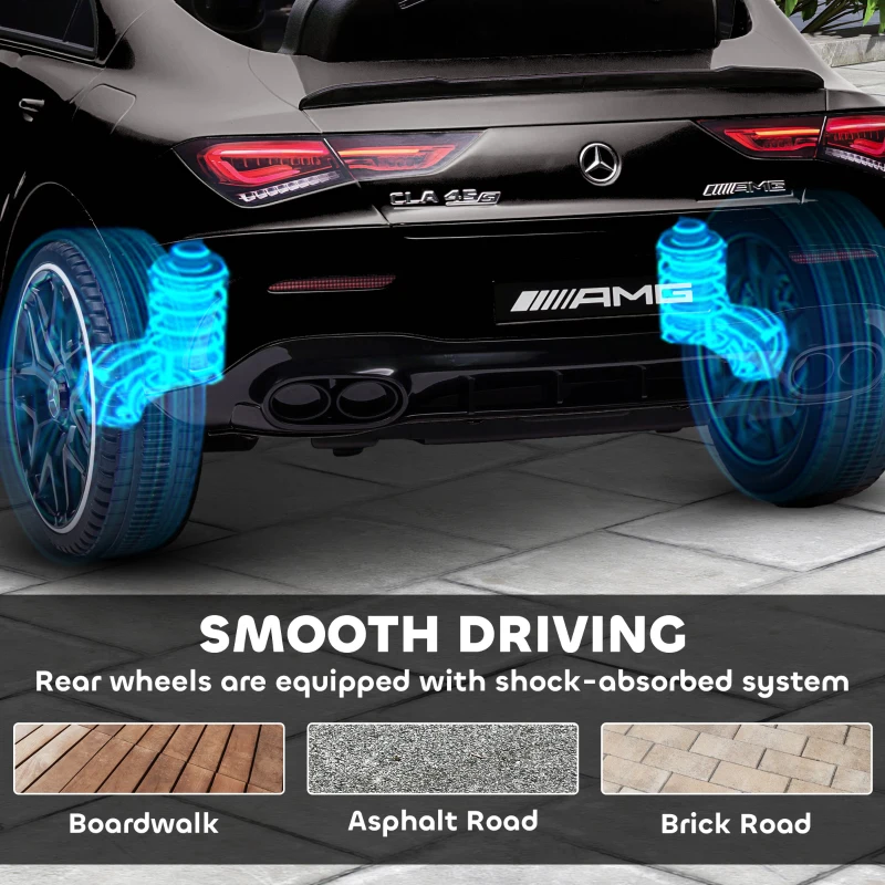 AIYAPLAY Dziecięcy samochód elektryczny 12 V, z pilotem zdalnego sterowania, muzyka, pojazd elektryczny z lampą, złącze USB/MP3, funkcja wsteczna, 3-5 km/h, dla dzieci w wieku 3-6 lat, czarny