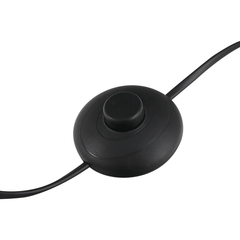 HOMCOM Set van 3 lampen: 2 tafellampen (ø38 x 158 cm) + 1 vloerlamp (ø30 x 62 cm) wit