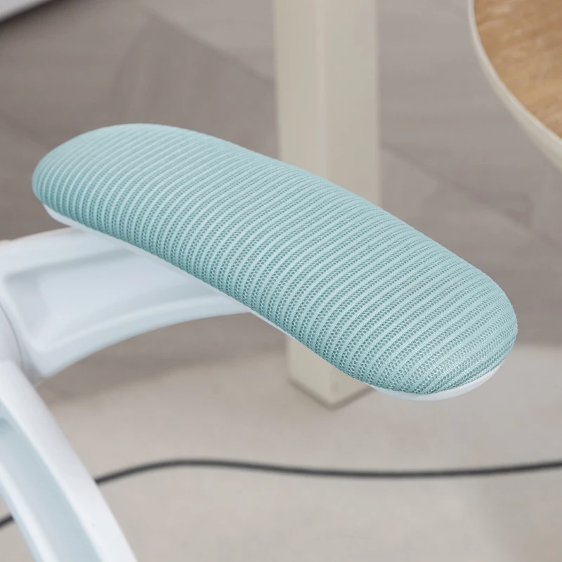 Vinsetto Silla de Oficina Ergonómica con Respaldo de Malla y Altura Ajustable, 65.5x61.5x88-97.5 cm, Azul