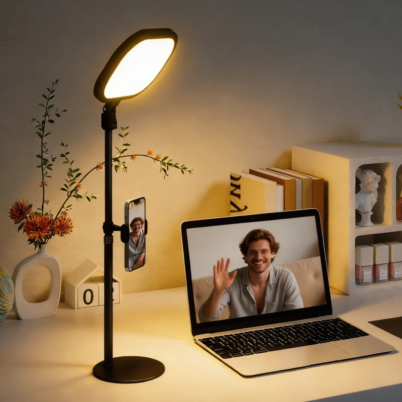 HOMCOM LED-Nachtkastlampje met 10 Dimstanden, 5 Kleuren, Geheugenfunctie, Metaal, Zwart