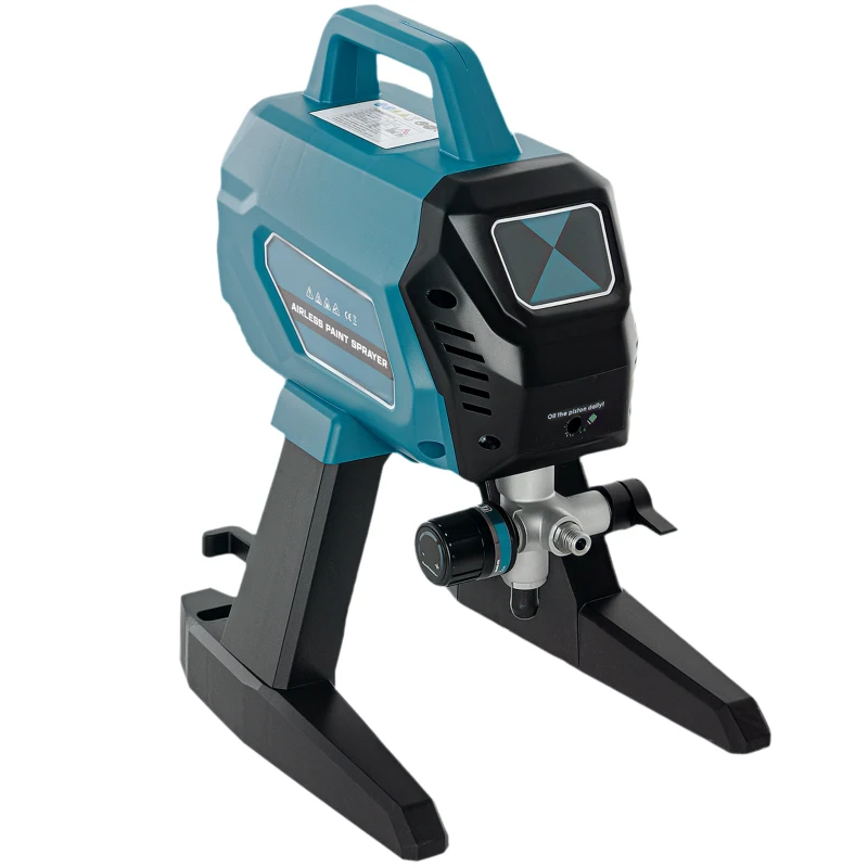 HOMCOM Farbsprühsystem, 700 W Lackierpistole Elektrisch, 200 bar Farbsprühgerät mit 1,5 L/min Durchfluss, 33 x 26 x 41 cm, Blau