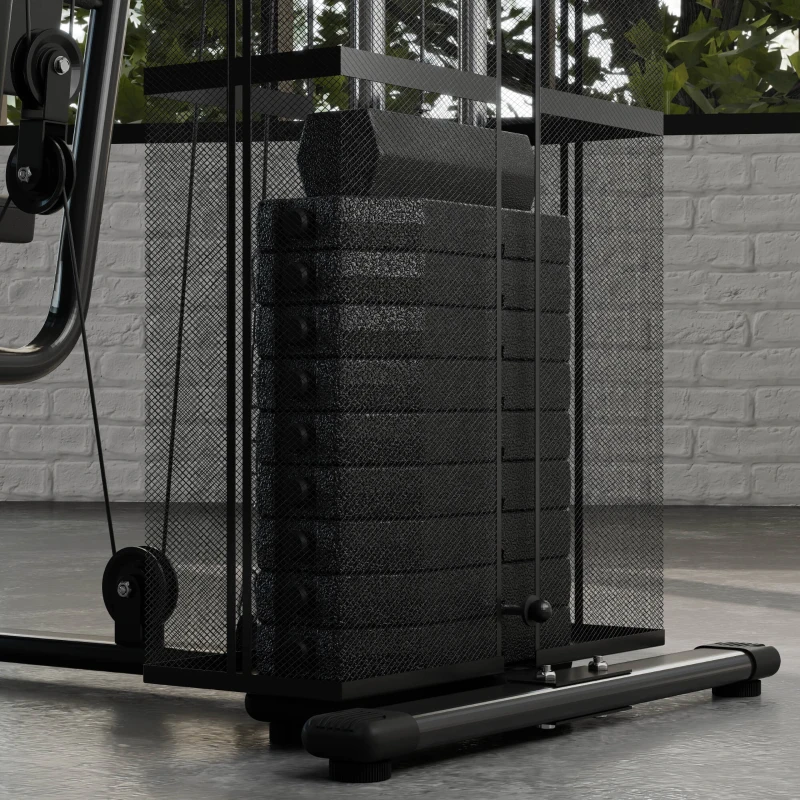 HOMCOM Multifunction Home Gym System Weight Training Exercise Workout Station